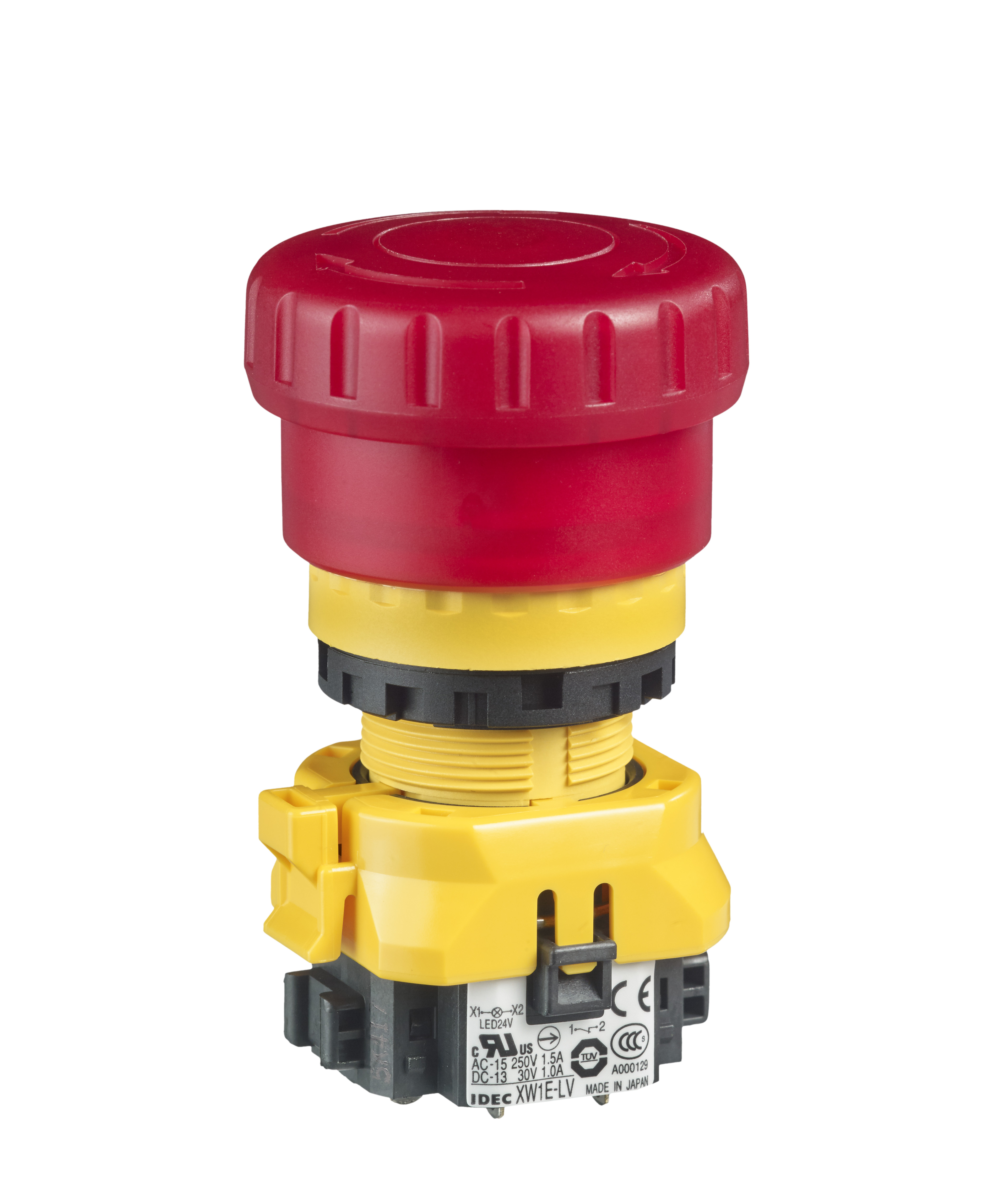 Noodstop safe-break 40mm 1xNO-3xNC LED en draai-/trekontgr