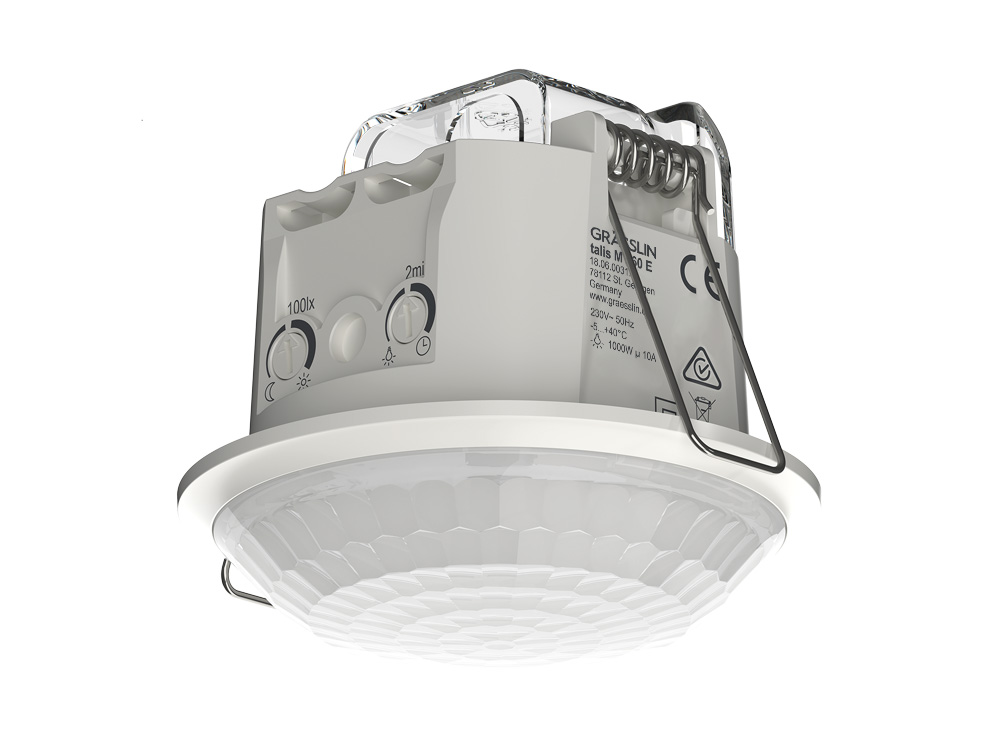 Bewegingsmelder PIR plafondinbouw 360° Ø6m