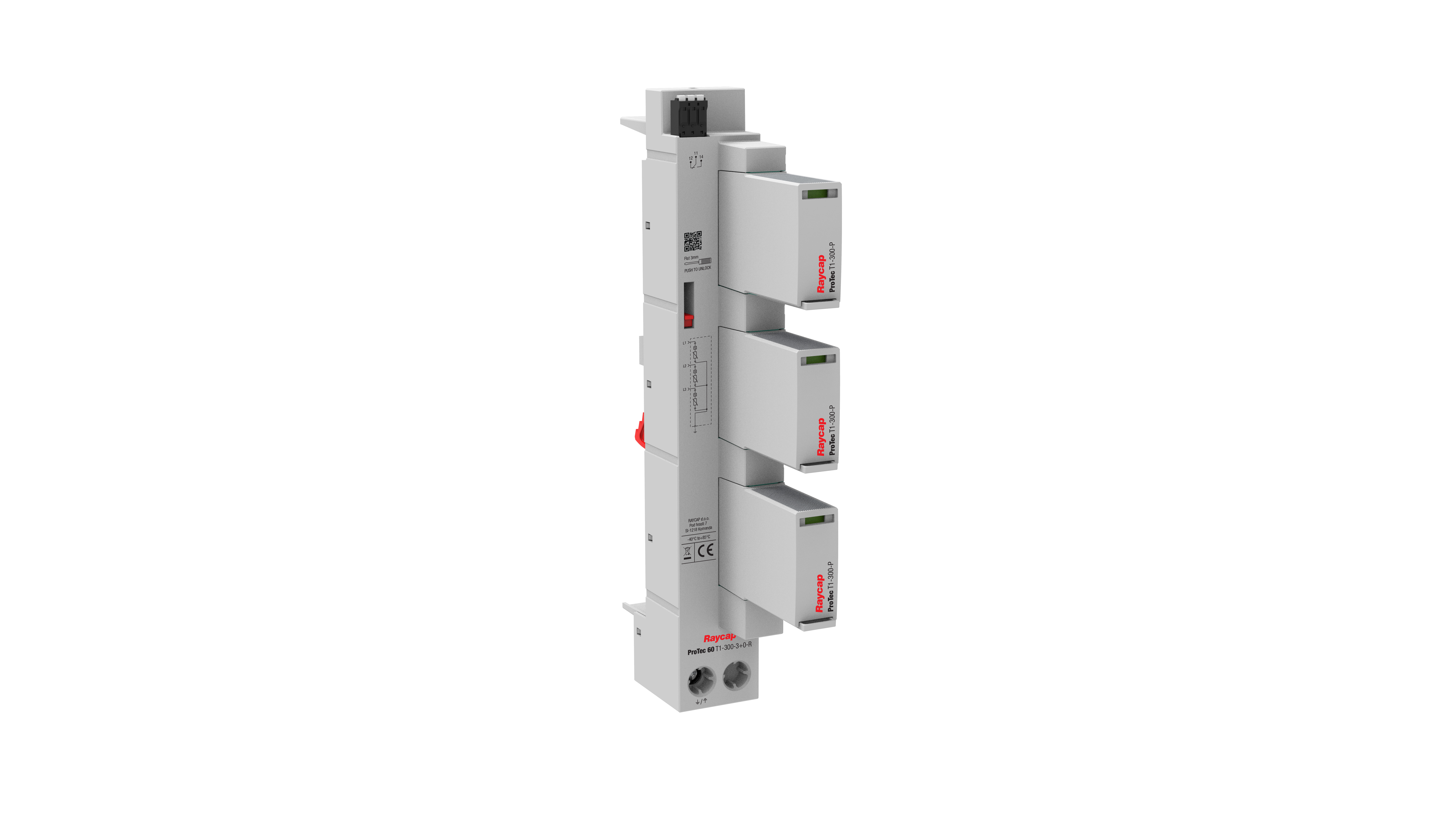 Busbar Overspanningsbeveiliging Type 1+2 TN-C I Un 240V AC