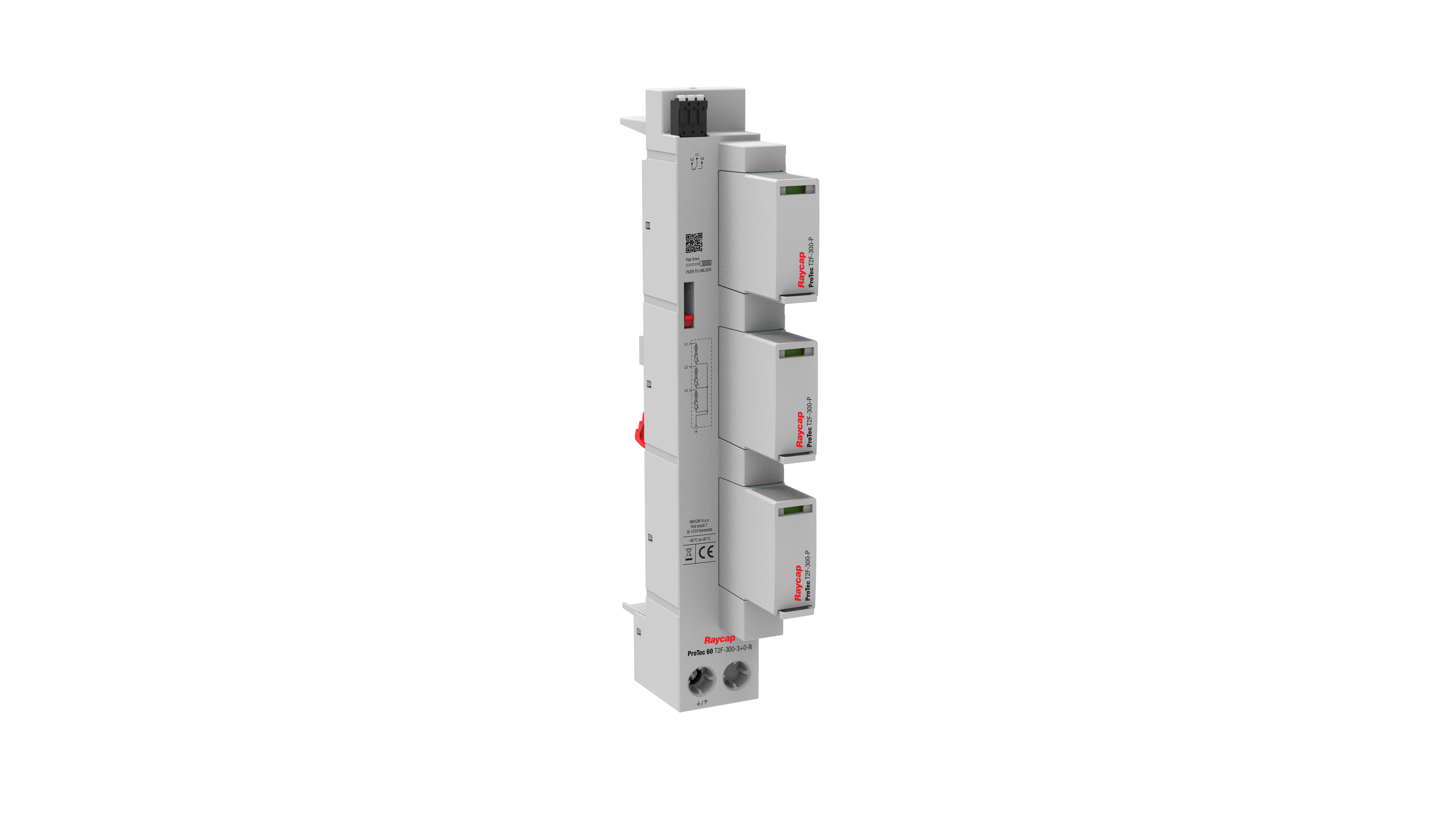 Busbar Overspanningsbeveiliging Type 2+3 TN-C I Un 240V AC