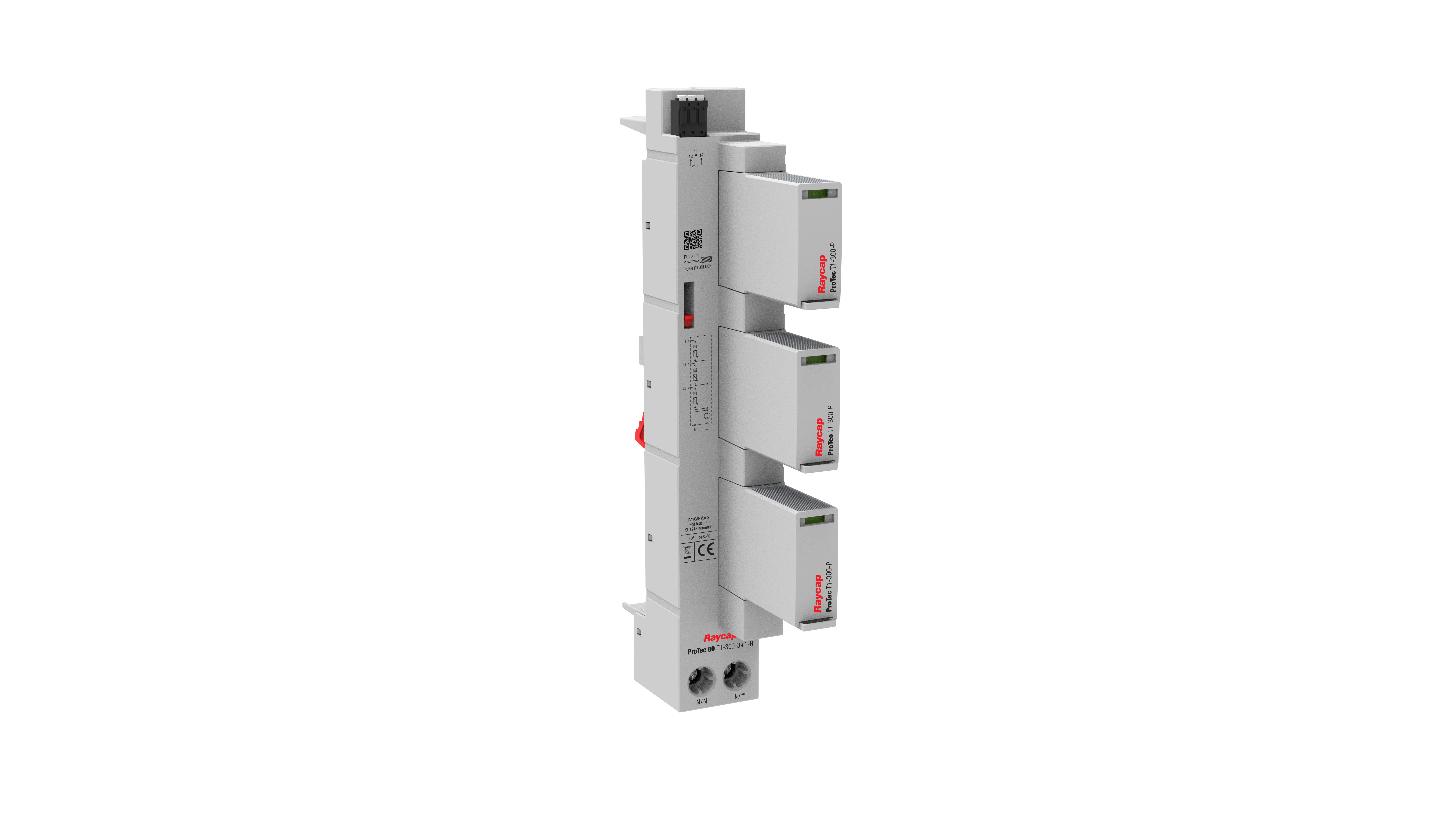 Busbar Overspanningsbeveiliging Type 1+2 TT, TN-S I Un 240V AC