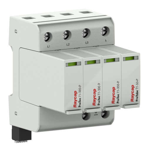 Overspanningsbeveiliging Type 1+2 TN-S I Un 240V AC I Iimp 12,5kA