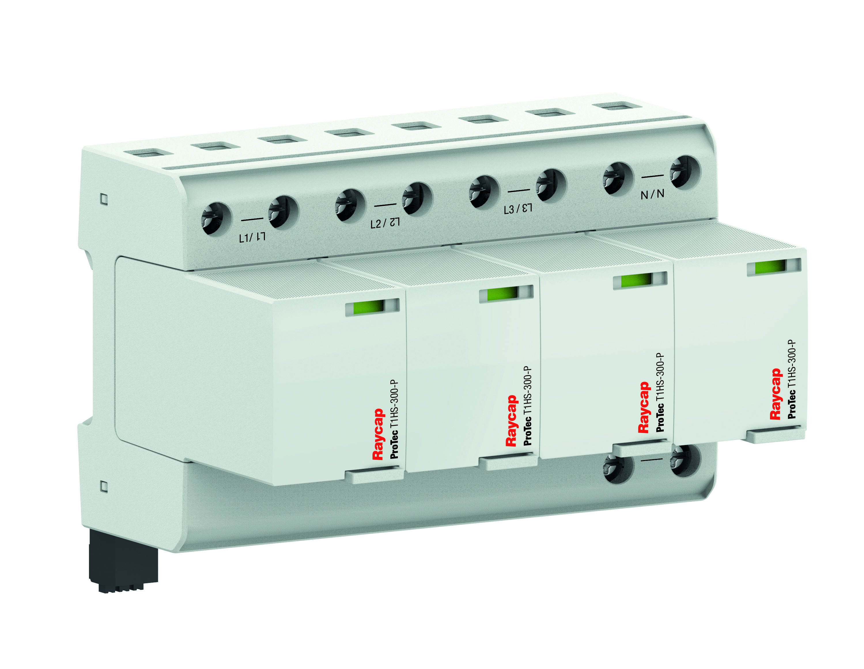 Overspanningsbeveiliging Type 1+2 TN-S I Un 240V AC I Iimp 25kA
