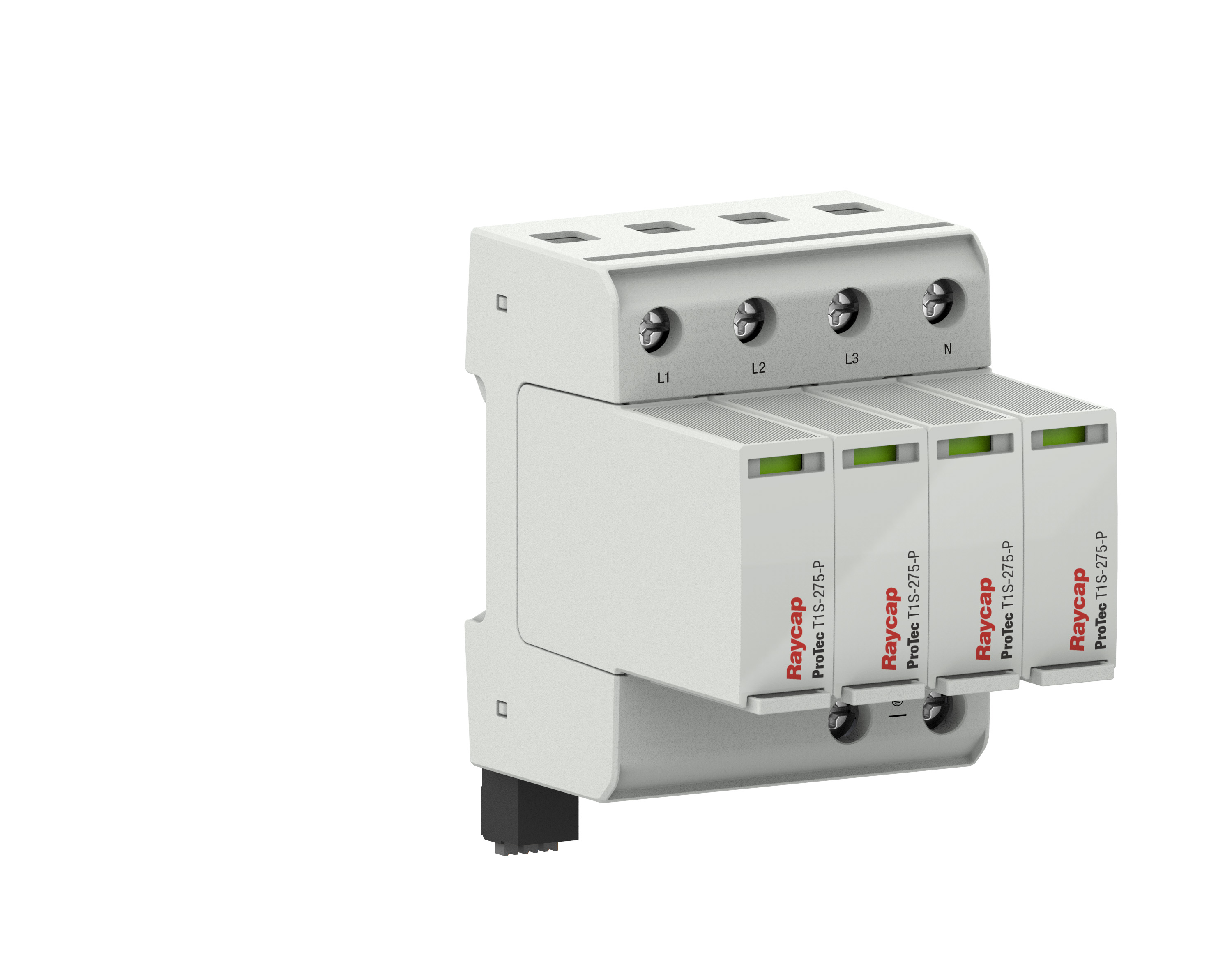 Overspanningsbeveiliging Type 1+2 TN-S I Un 240V AC I Iimp 25kA